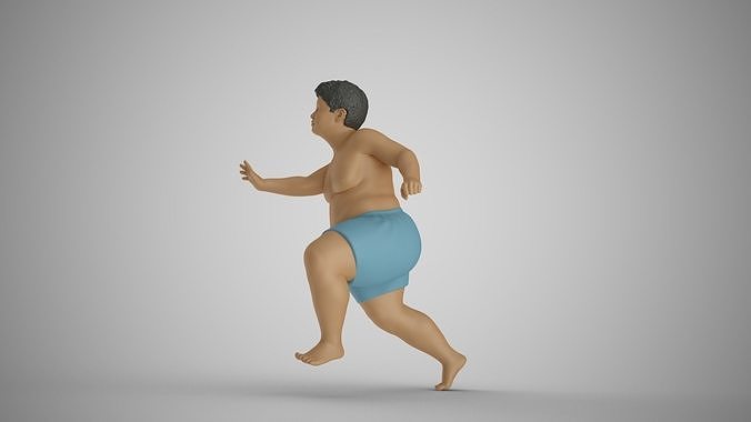 Boy Jumping into the Pool 3D print model