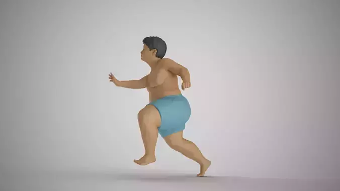 Boy Jumping into the Pool 3D print model