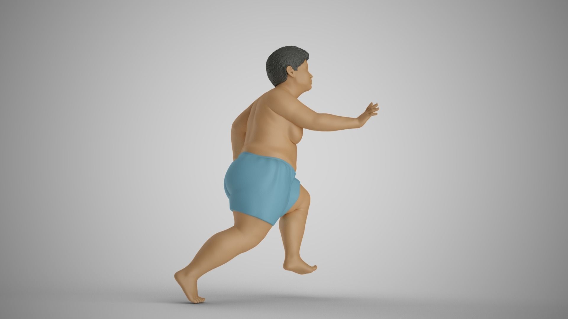 Boy Jumping into the Pool 3D print model_7