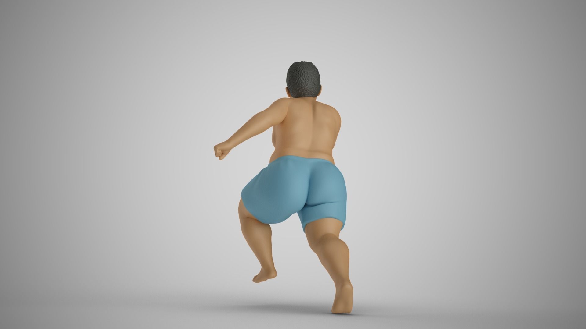 Boy Jumping into the Pool 3D print model_9