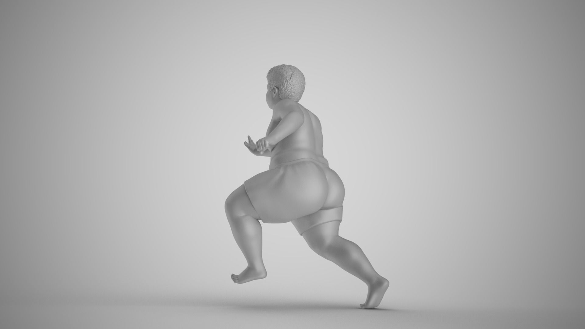 Boy Jumping into the Pool 3D print model_1