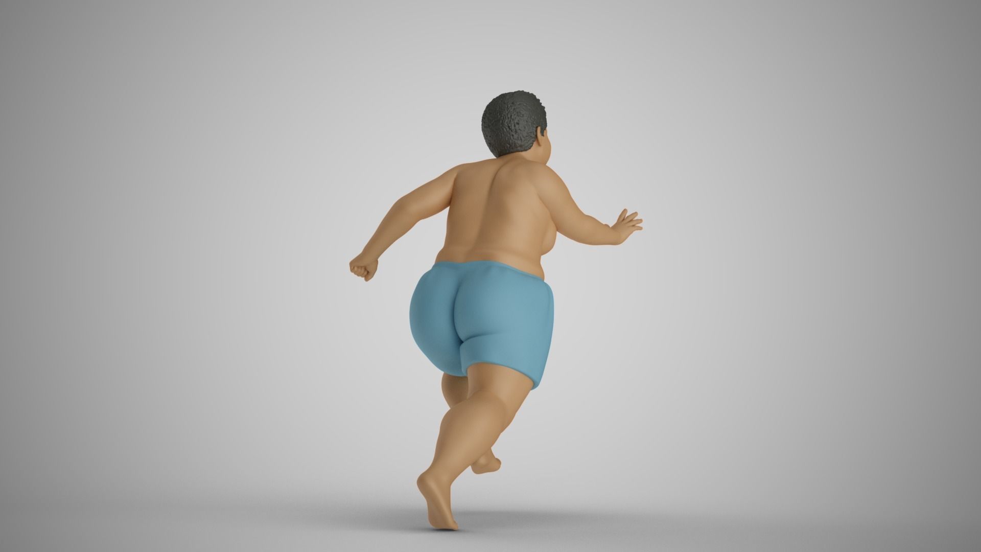 Boy Jumping into the Pool 3D print model_8