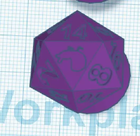 Dickbutt D20 for Casting Free 3D model