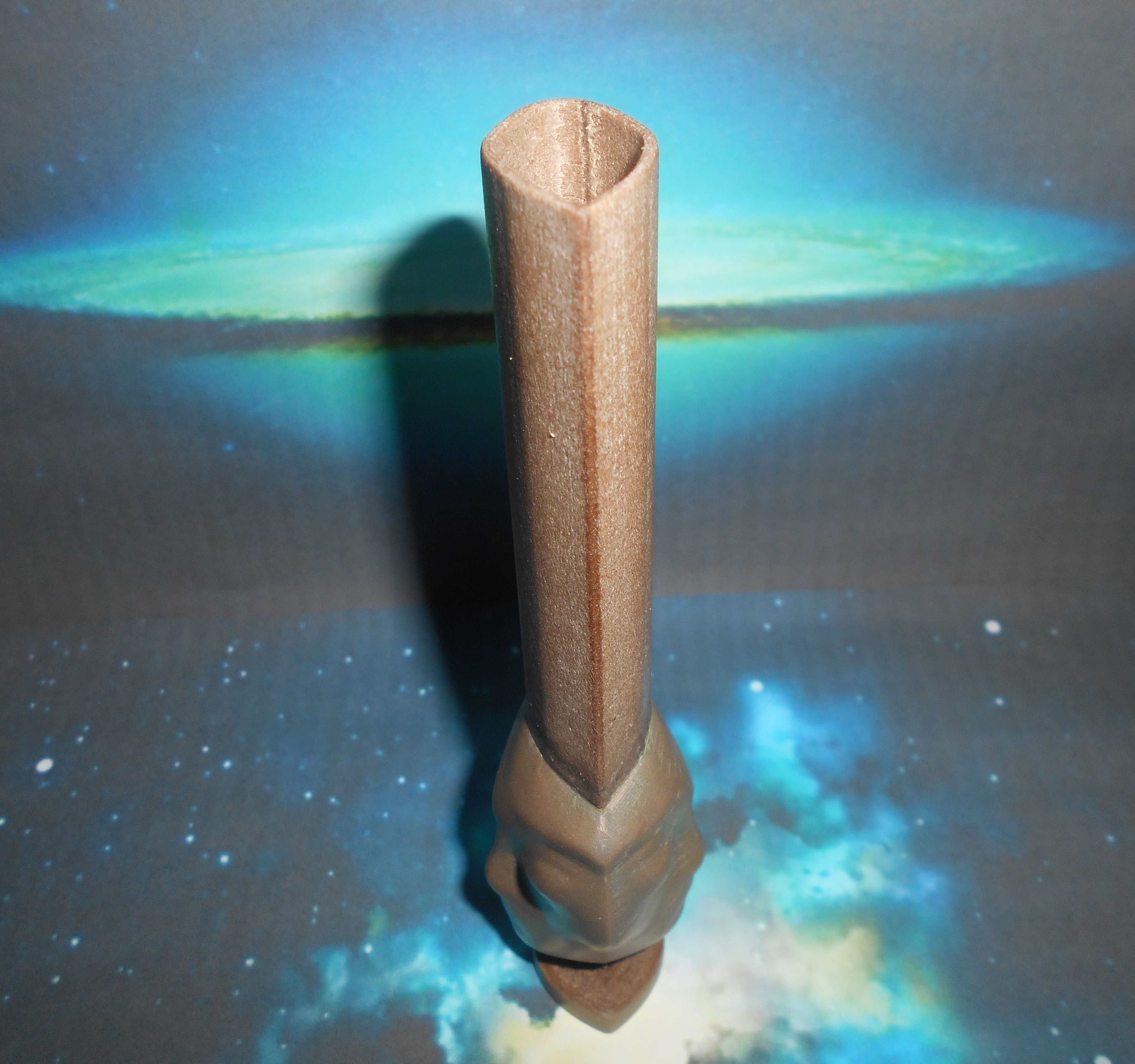 X vase egyptian head in shape of candle 3D print model_3