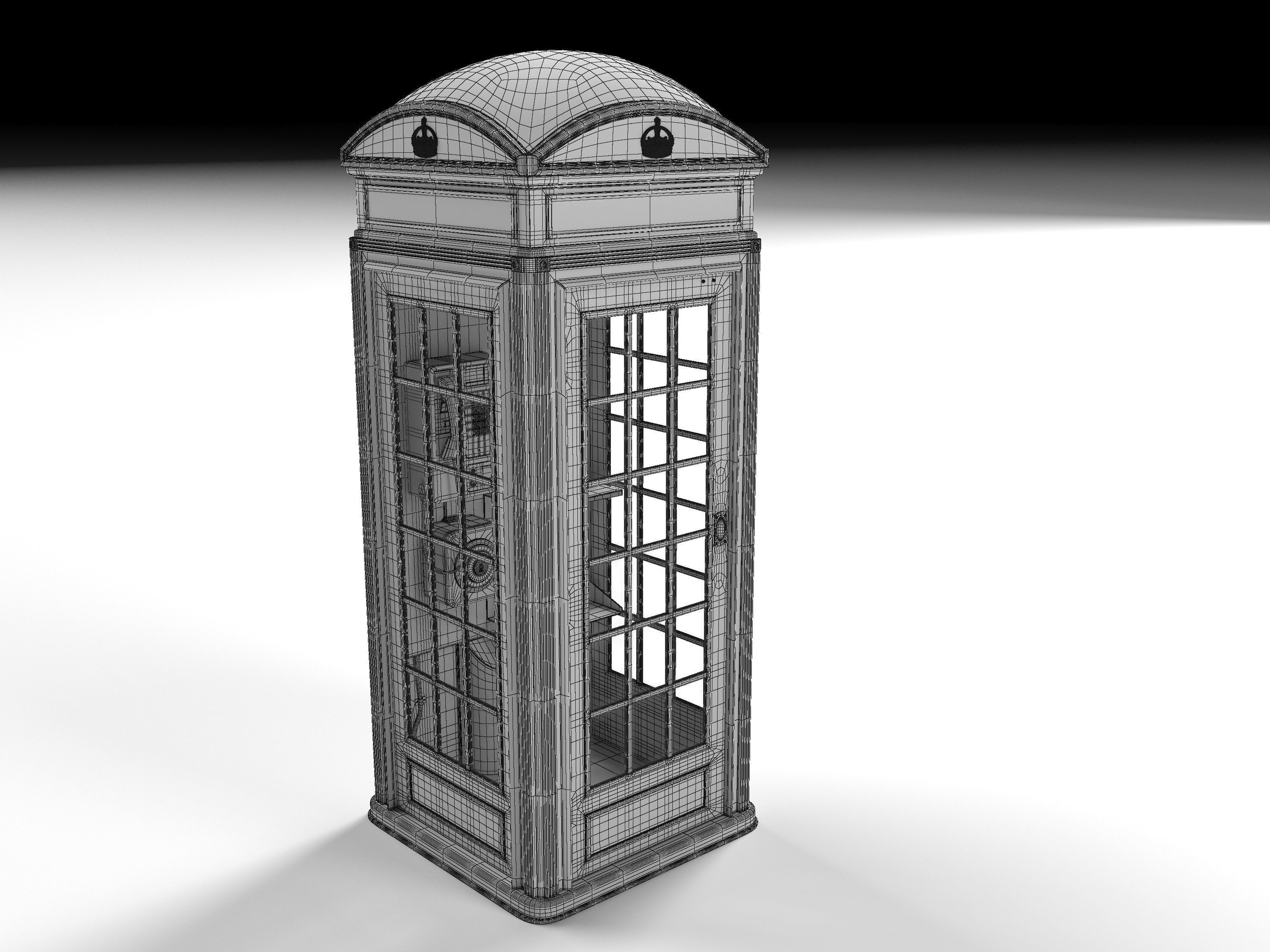 Telephone box 3D model_1