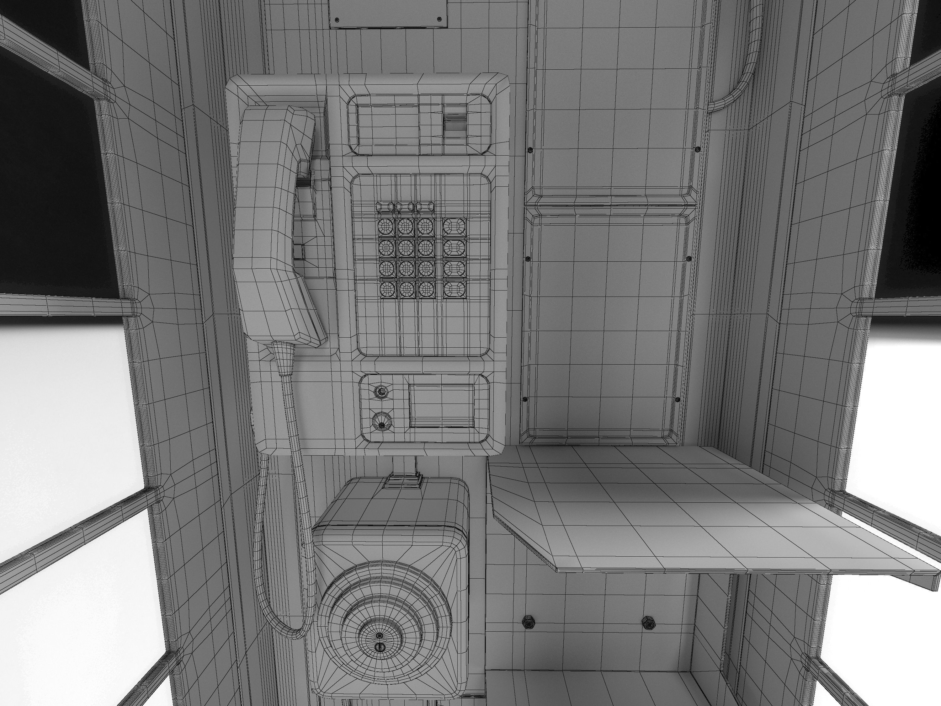 Telephone box 3D model_4