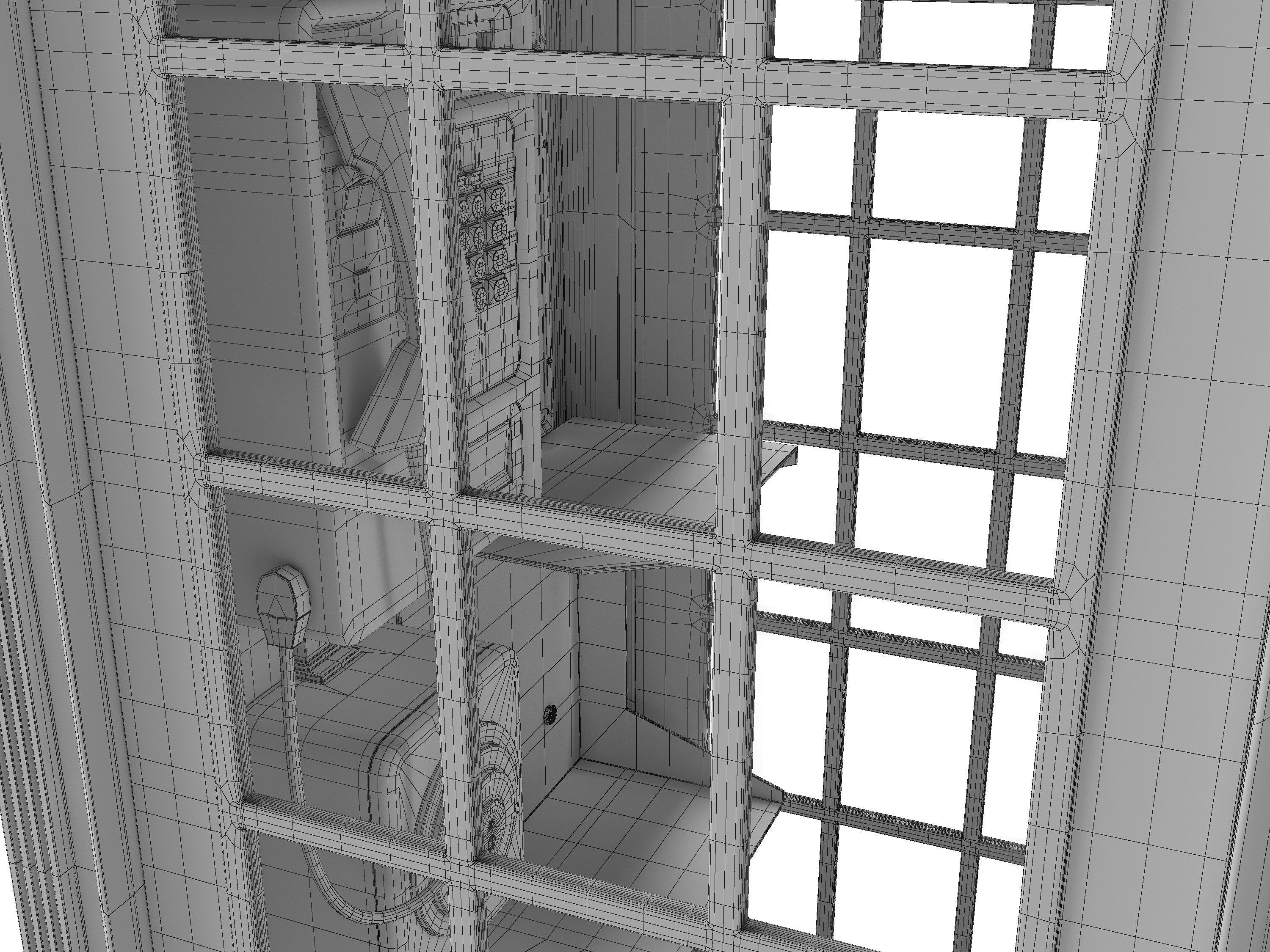 Telephone box 3D model_6