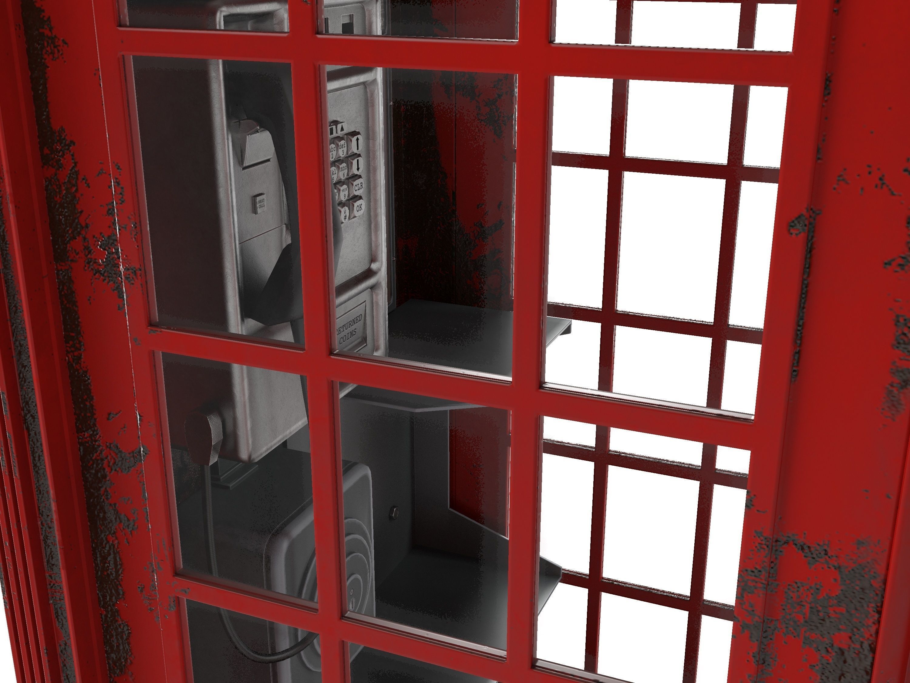 Telephone box 3D model_5