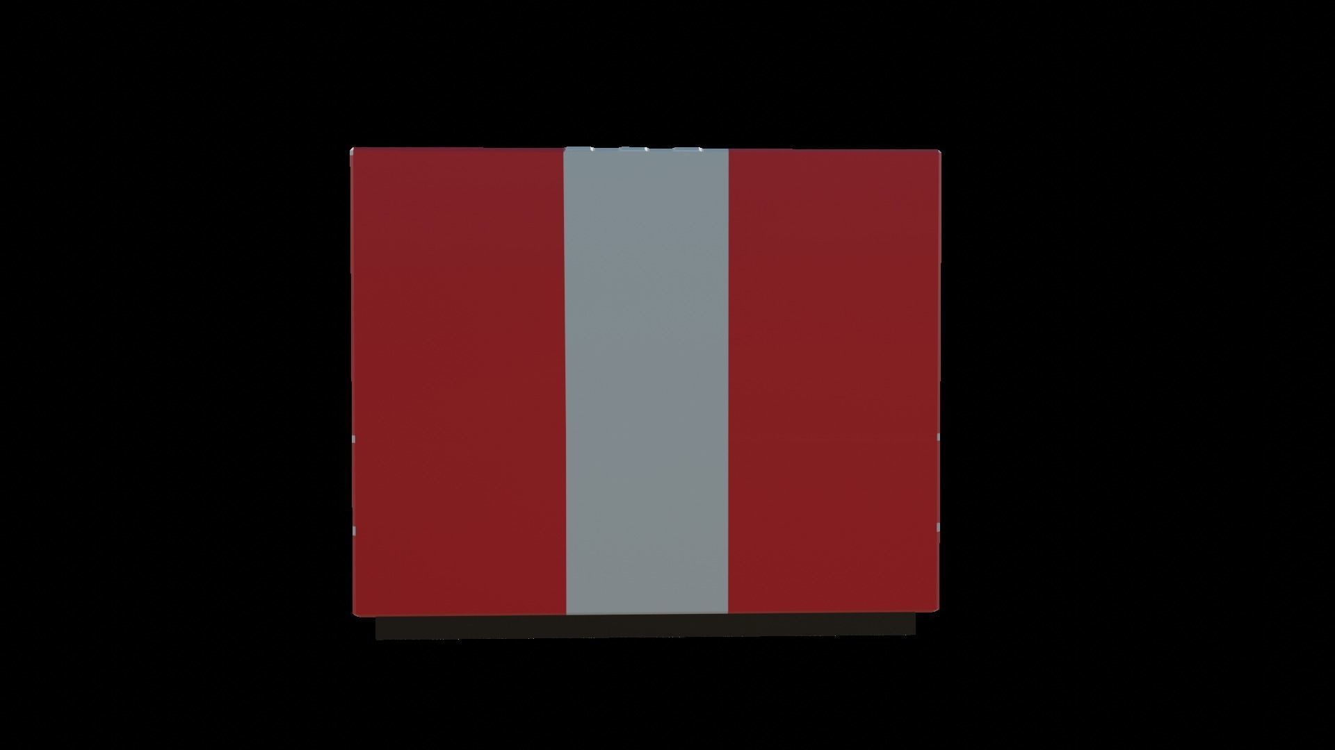 Diner Restaurant Booth Low-poly 3D model_3