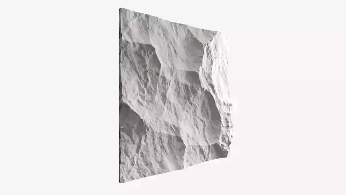 229-RockPanel piece of rock on wall