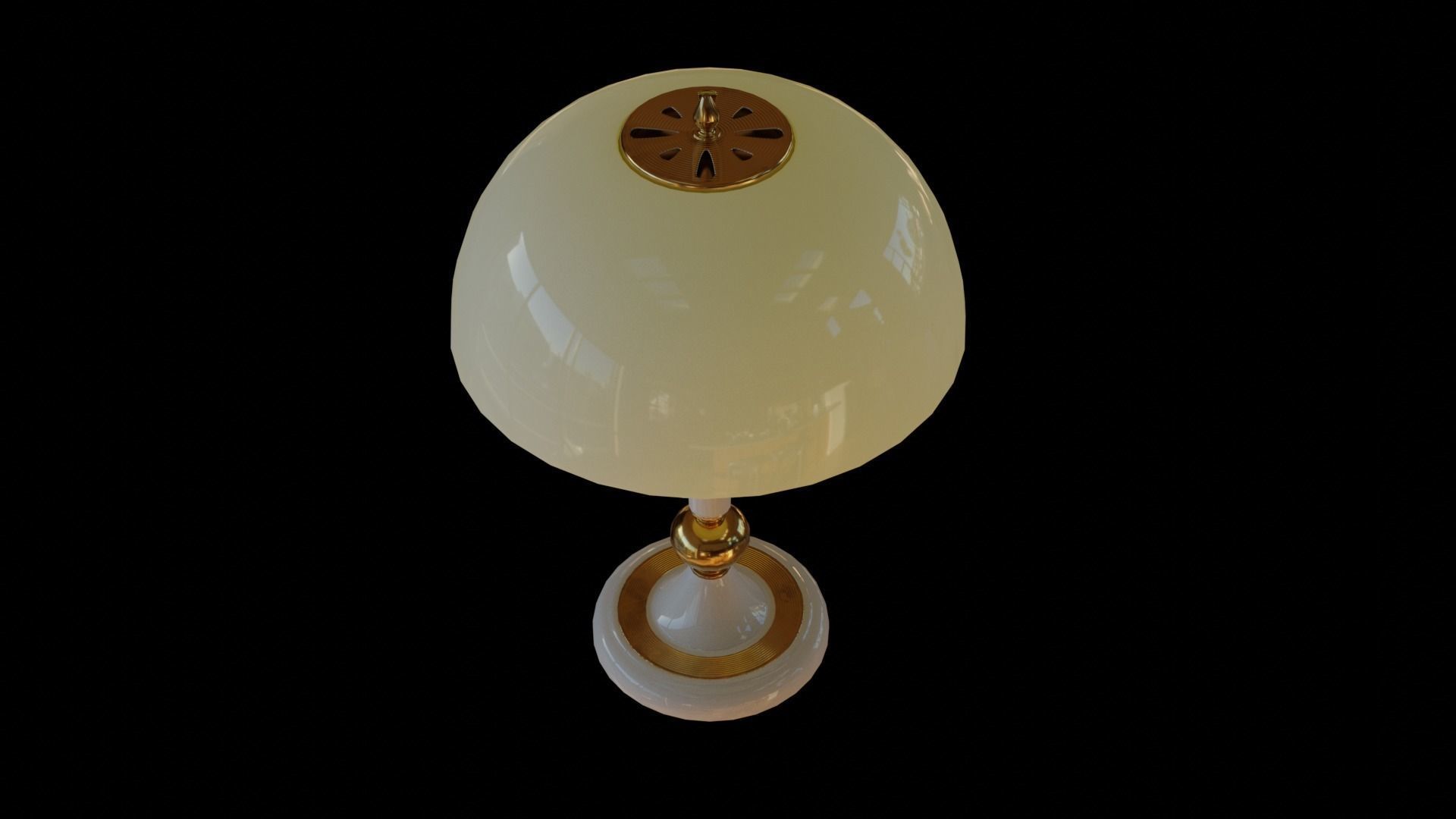 Table lamp 2 Low-poly 3D model_3