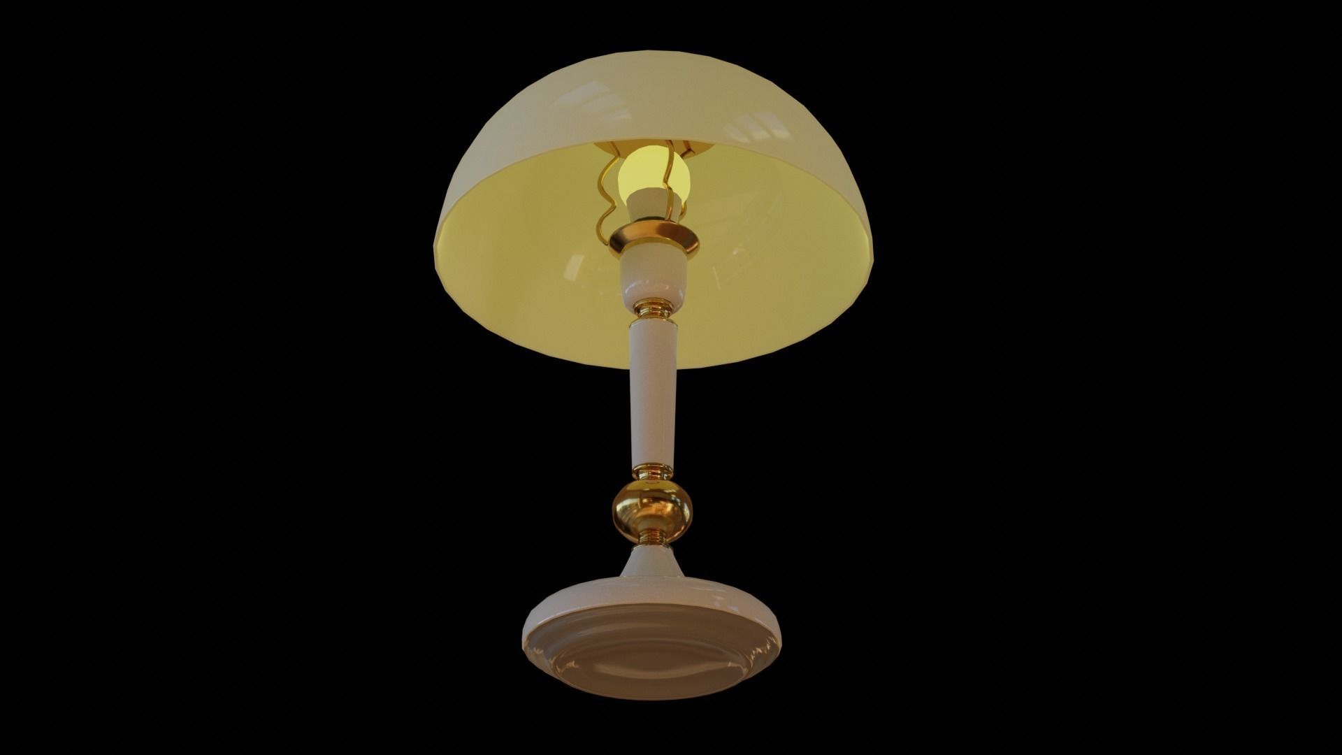 Table lamp 2 Low-poly 3D model_2