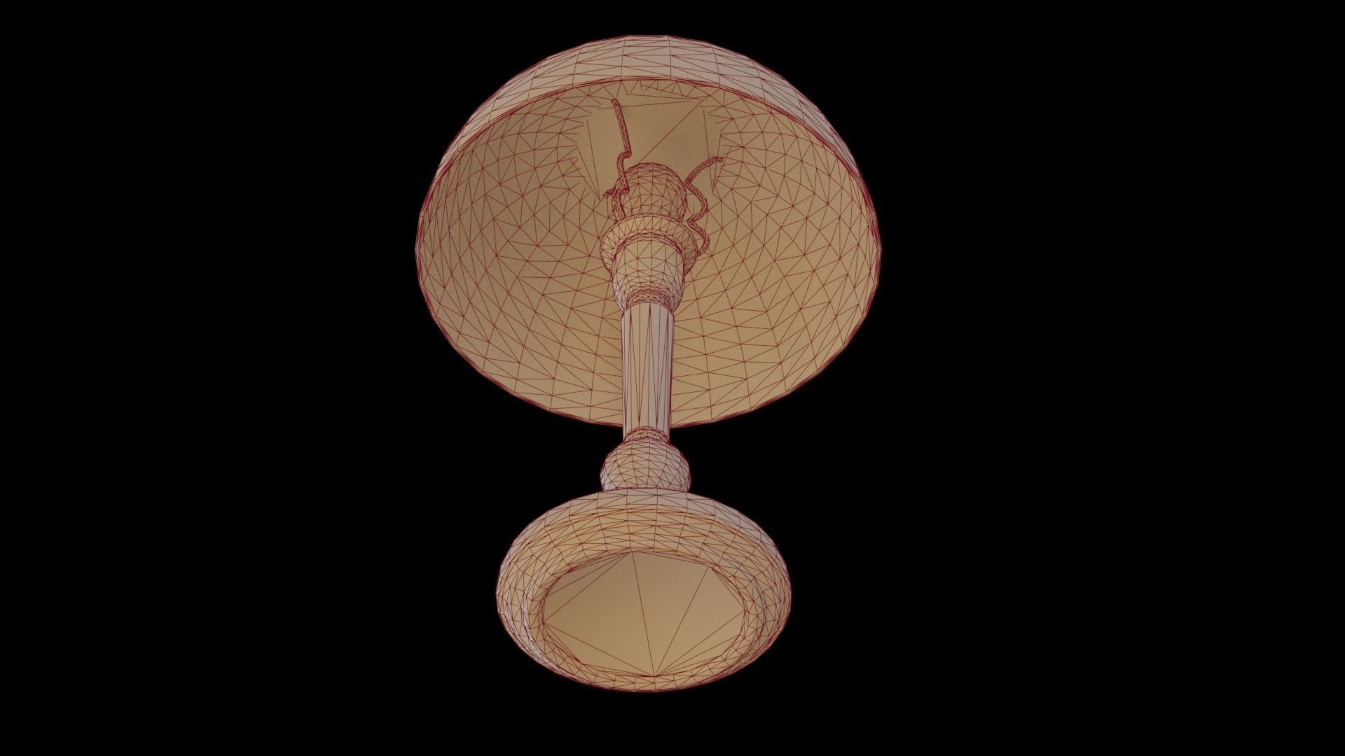 Table lamp 2 Low-poly 3D model_7