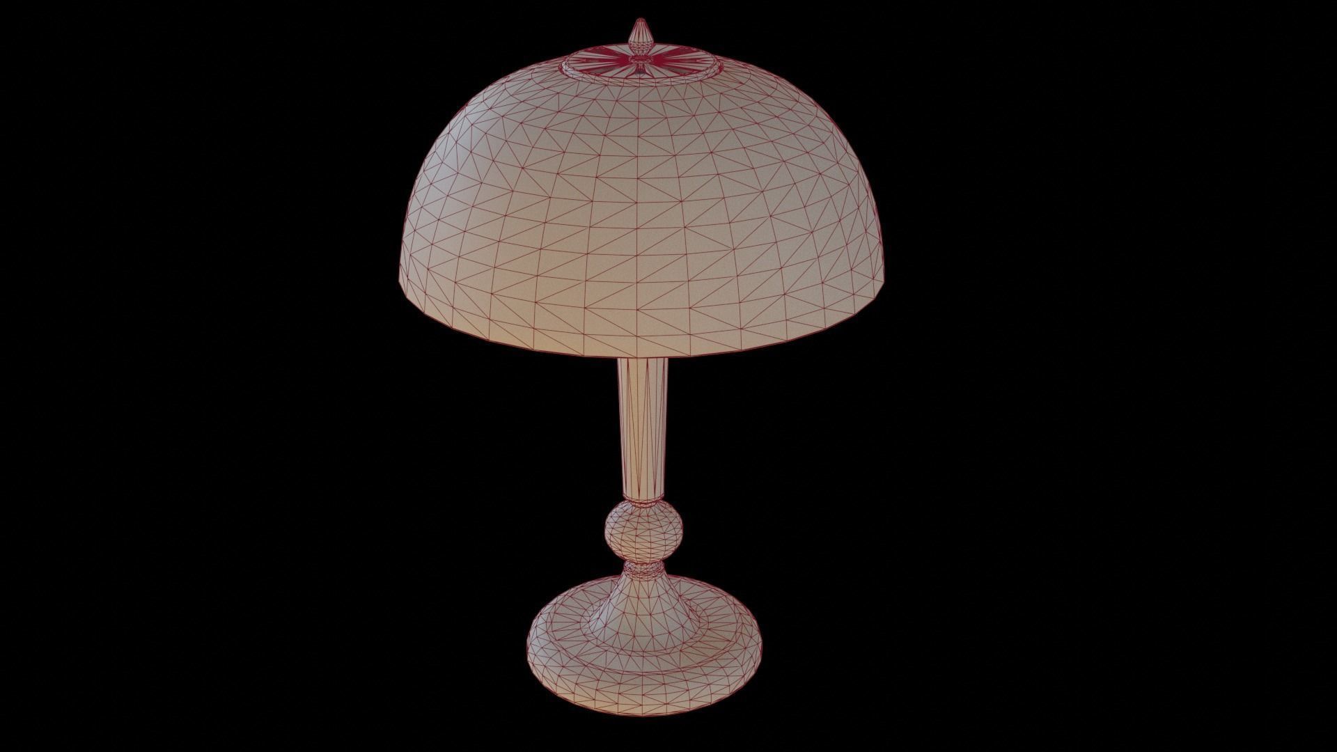 Table lamp 2 Low-poly 3D model_6