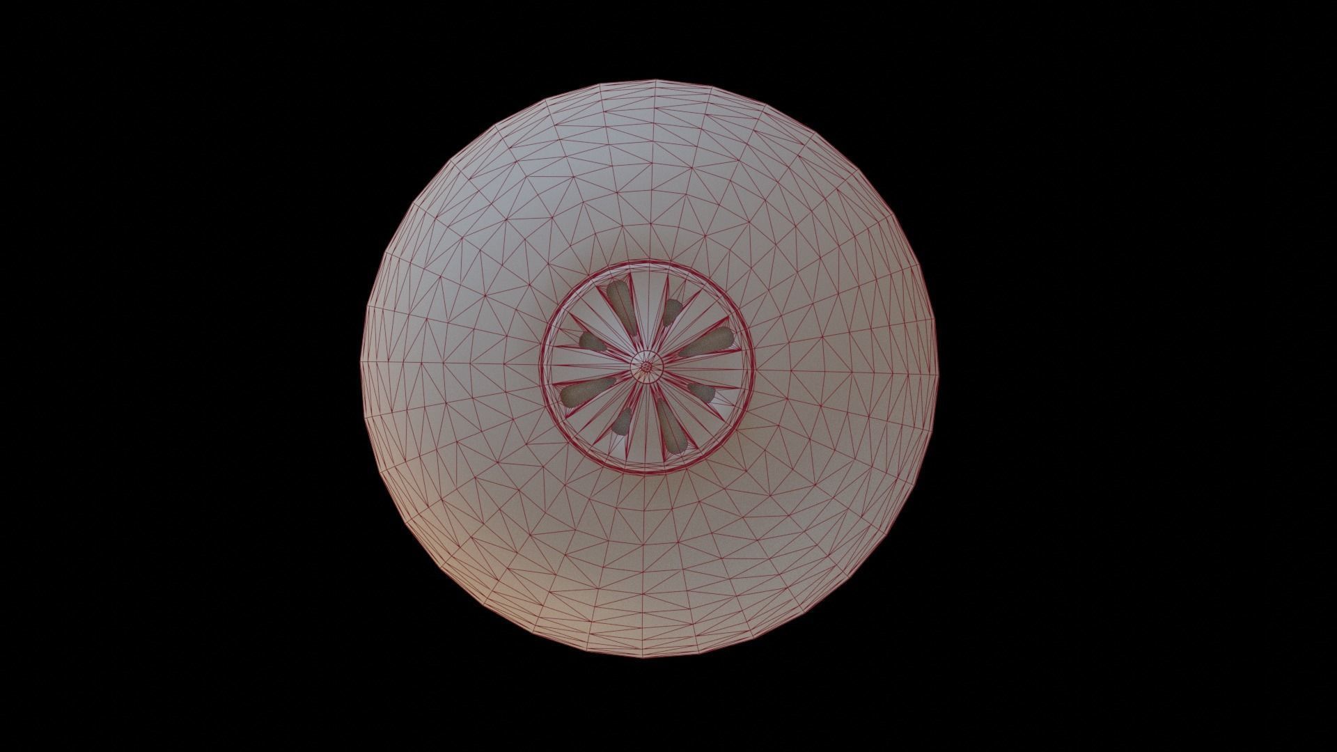 Table lamp 2 Low-poly 3D model_8