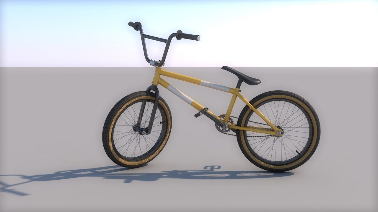Bike Cycle Low-poly 3D model_1