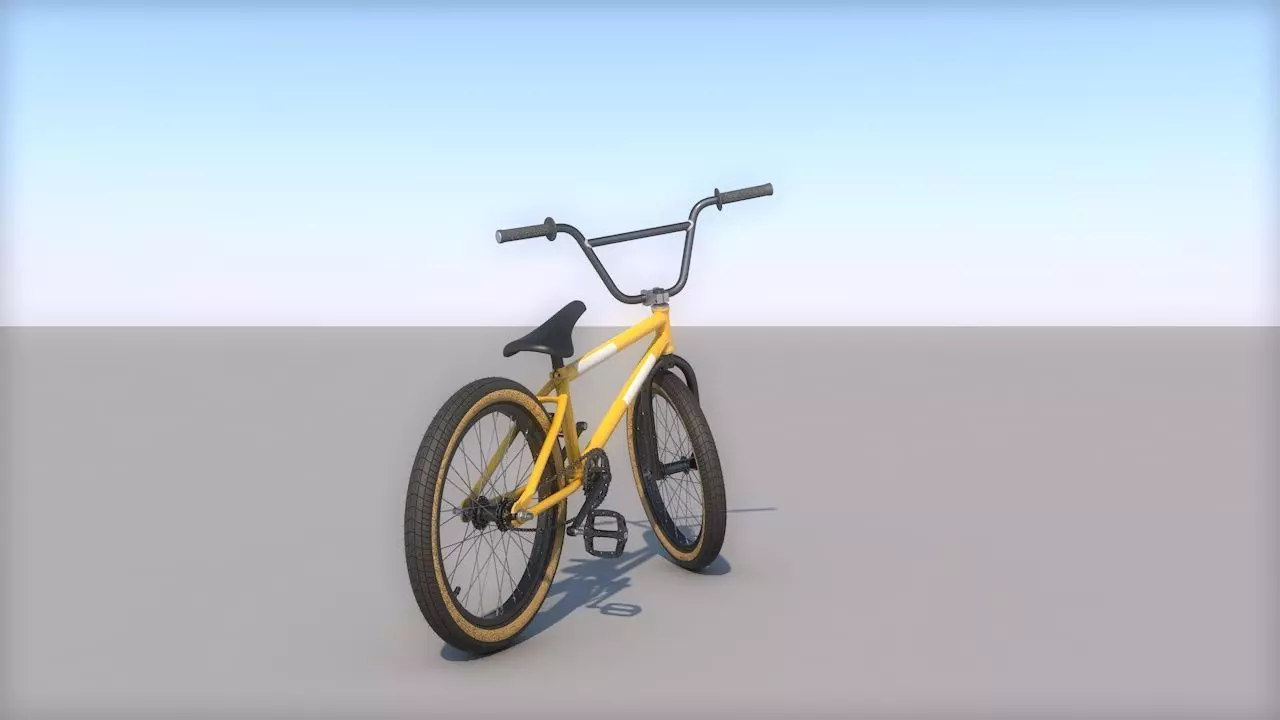 Bike Cycle Low-poly 3D model_0