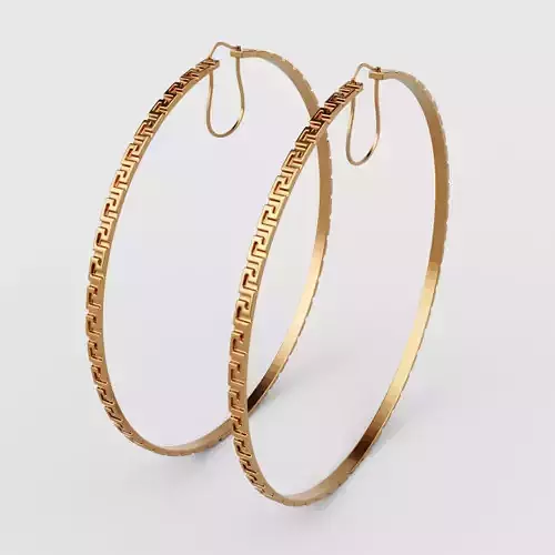 Greca Hoop Earrings