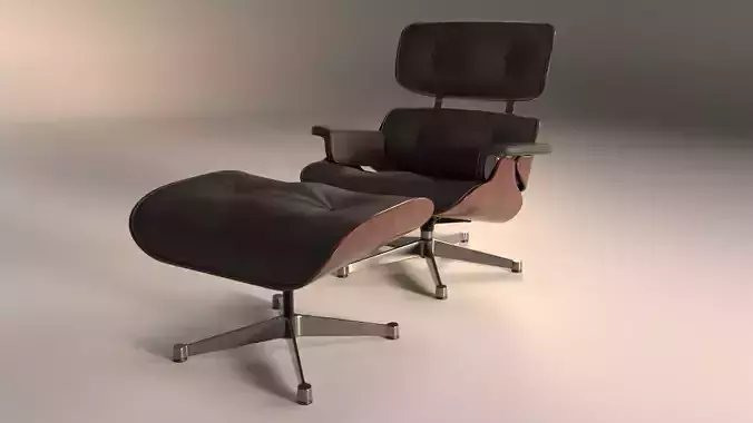Lounge Chair and Ottoman - 3D Model