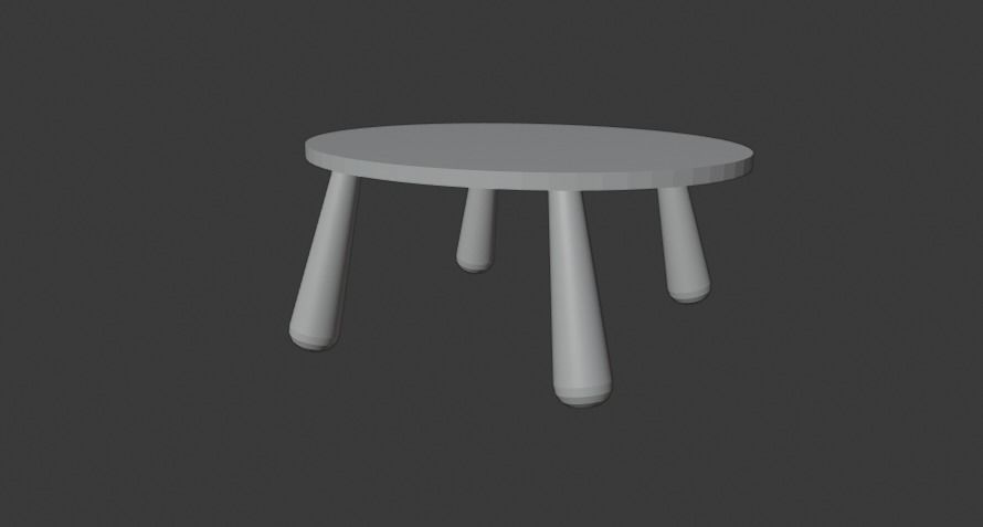 Table children 3D model_4