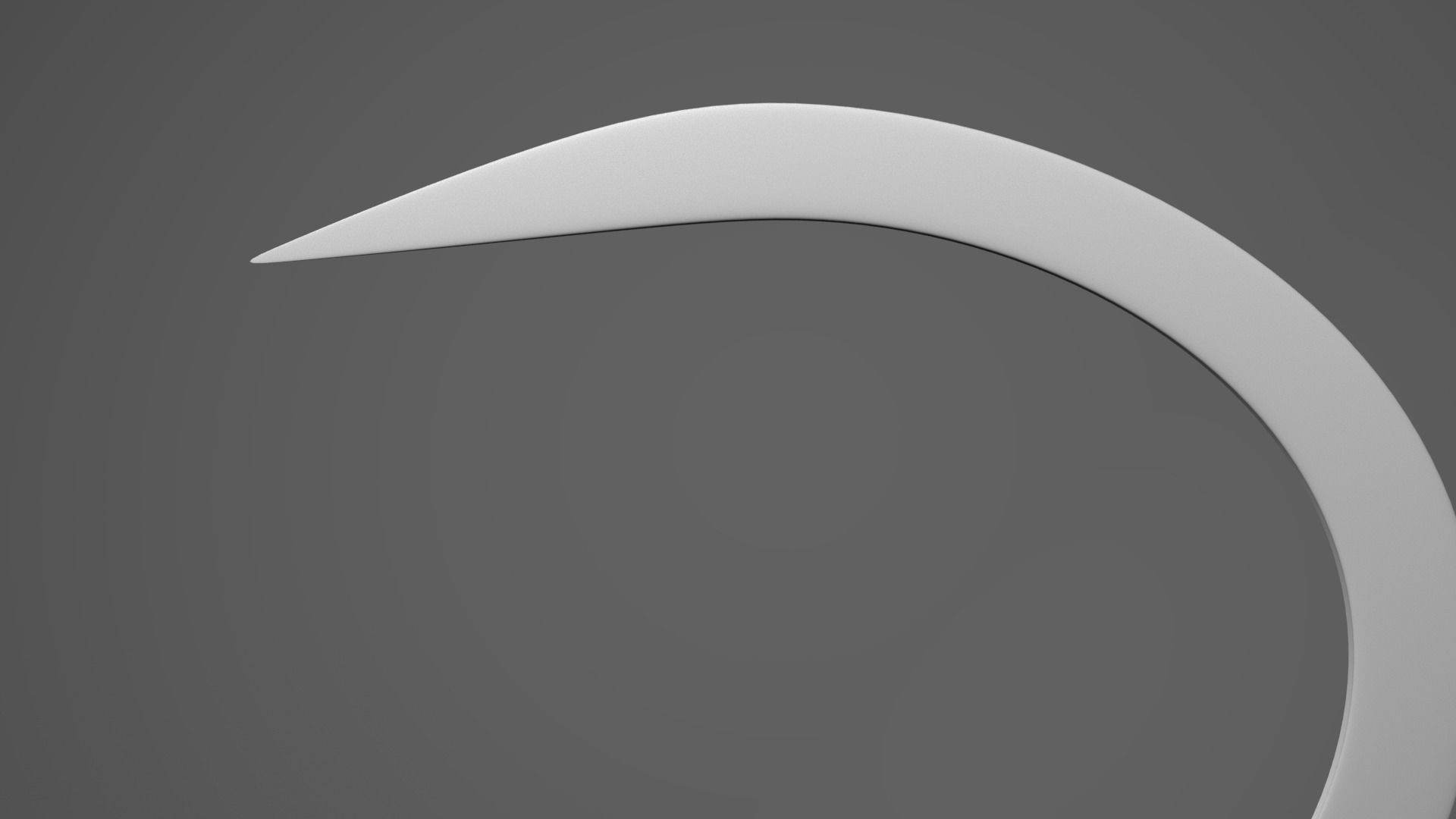 Sickle Weapon Low-poly 3D model_1