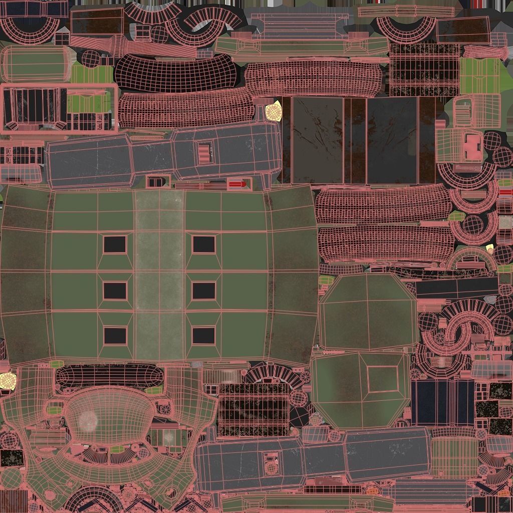 Military Truck IFA W 50 Low-poly 3D model_8