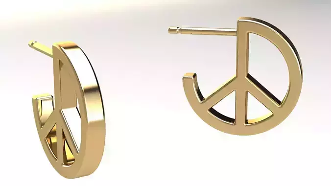 Peace and Love Earring size 15 mm