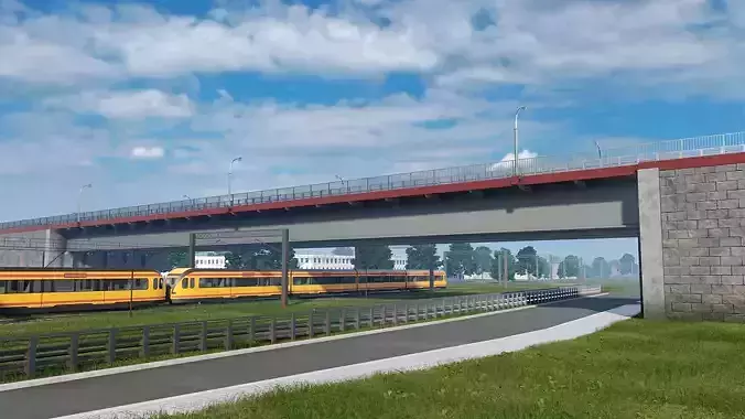 Beam Bridge 3D model