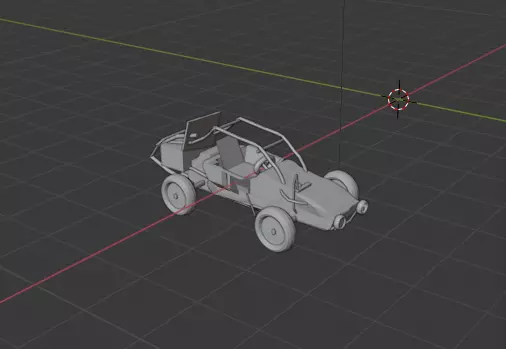 Buggy Car Low-poly 3D model_0