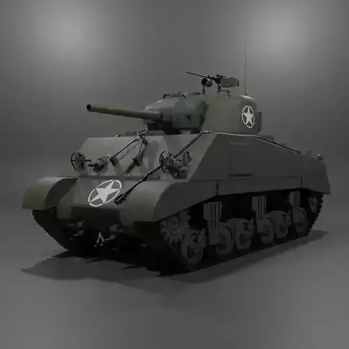 M4A2 Sherman Medium Tank  Free 3D model