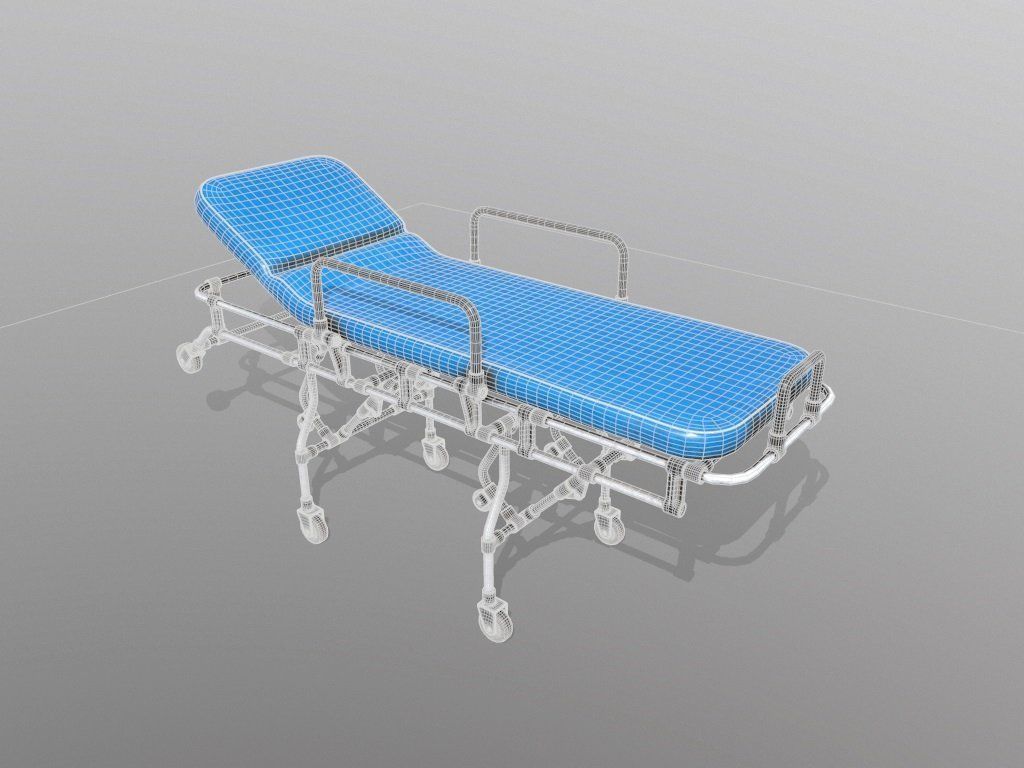 Hospital Bed 3D model_1