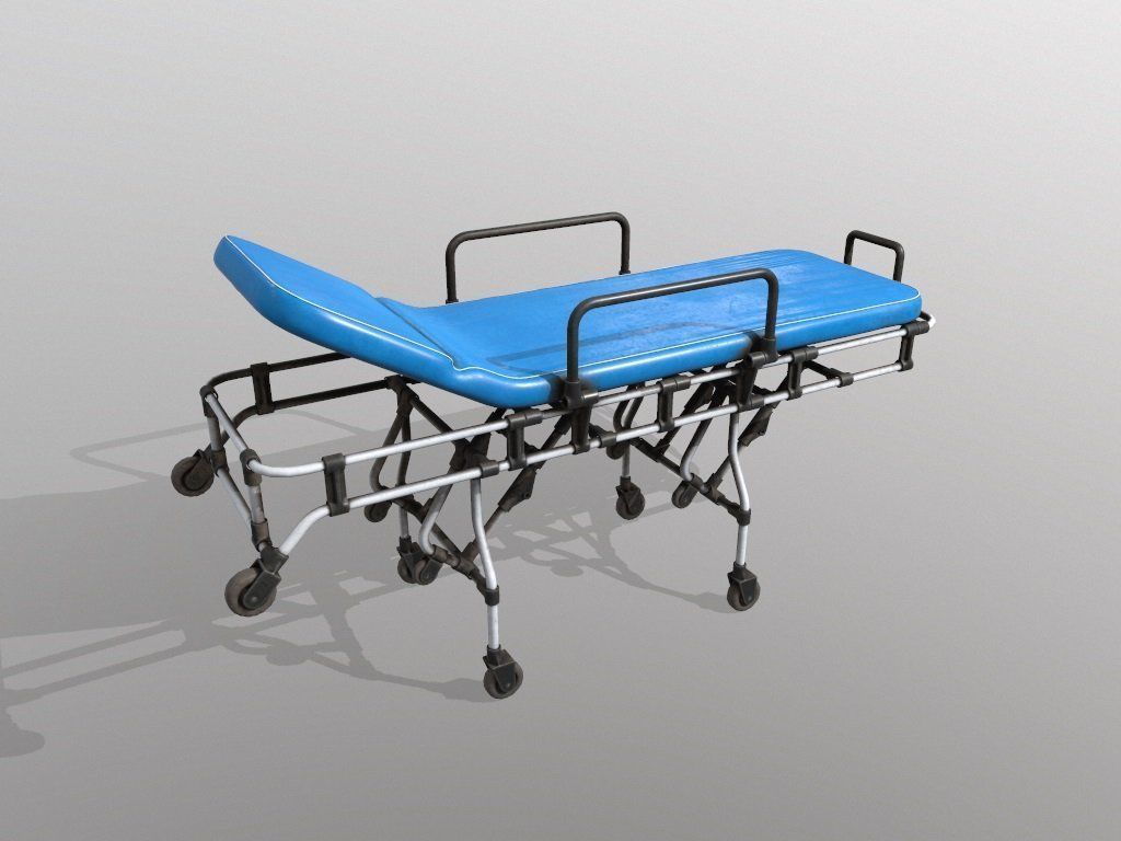 Hospital Bed 3D model_2