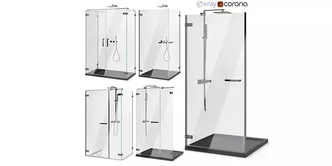 Cabin showers Radaway  Arta black set 102