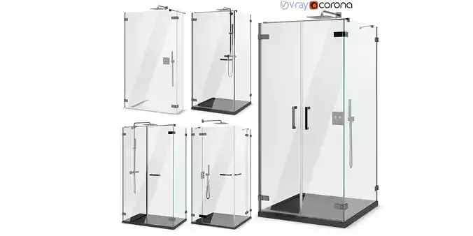 Cabin showers Radaway  Arta black set 103