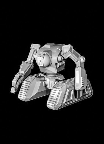 LoaderBot silver robot 3D print model