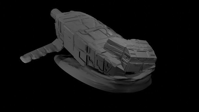 Crashed Cargo Ship 3D print model