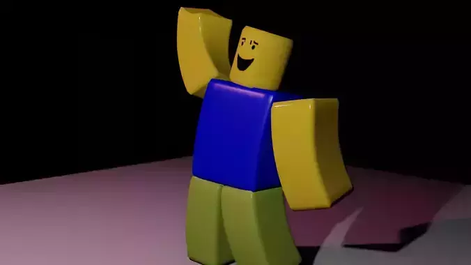 Noob Roblox - Rigged - Game asset Free low-poly 3D model