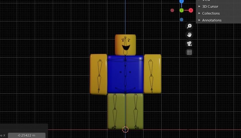 Noob Roblox - Rigged - Game asset Free low-poly 3D model_1