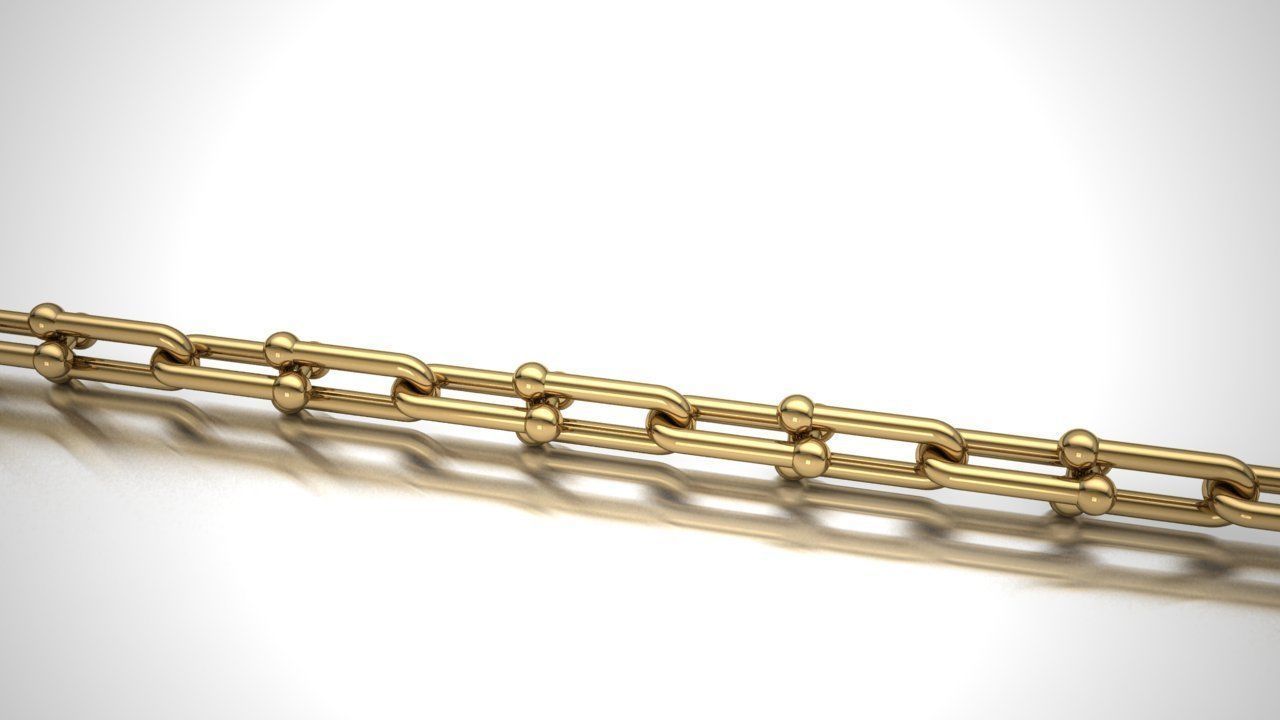 tiffany link bracelet  chain 3D print model_1