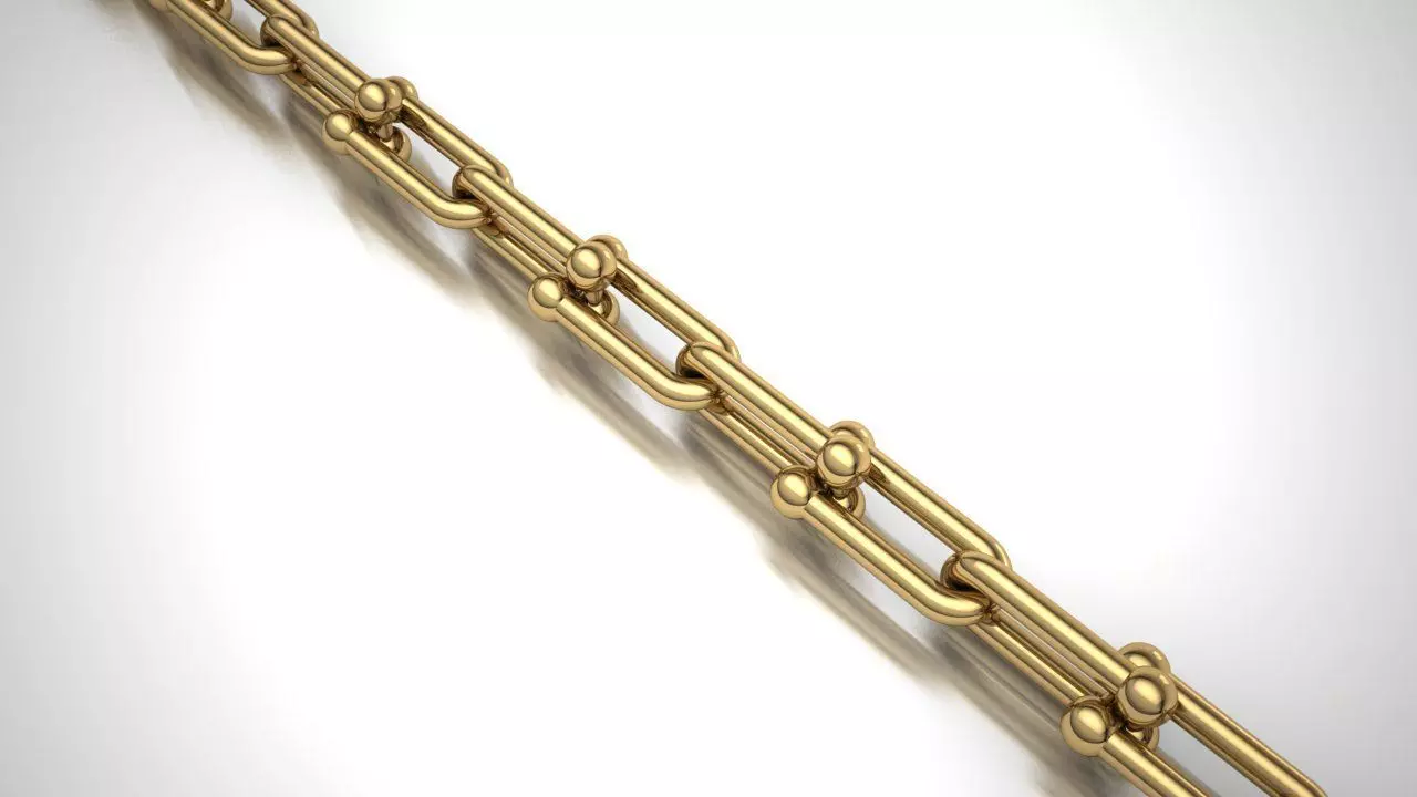 tiffany link bracelet  chain 3D print model_0