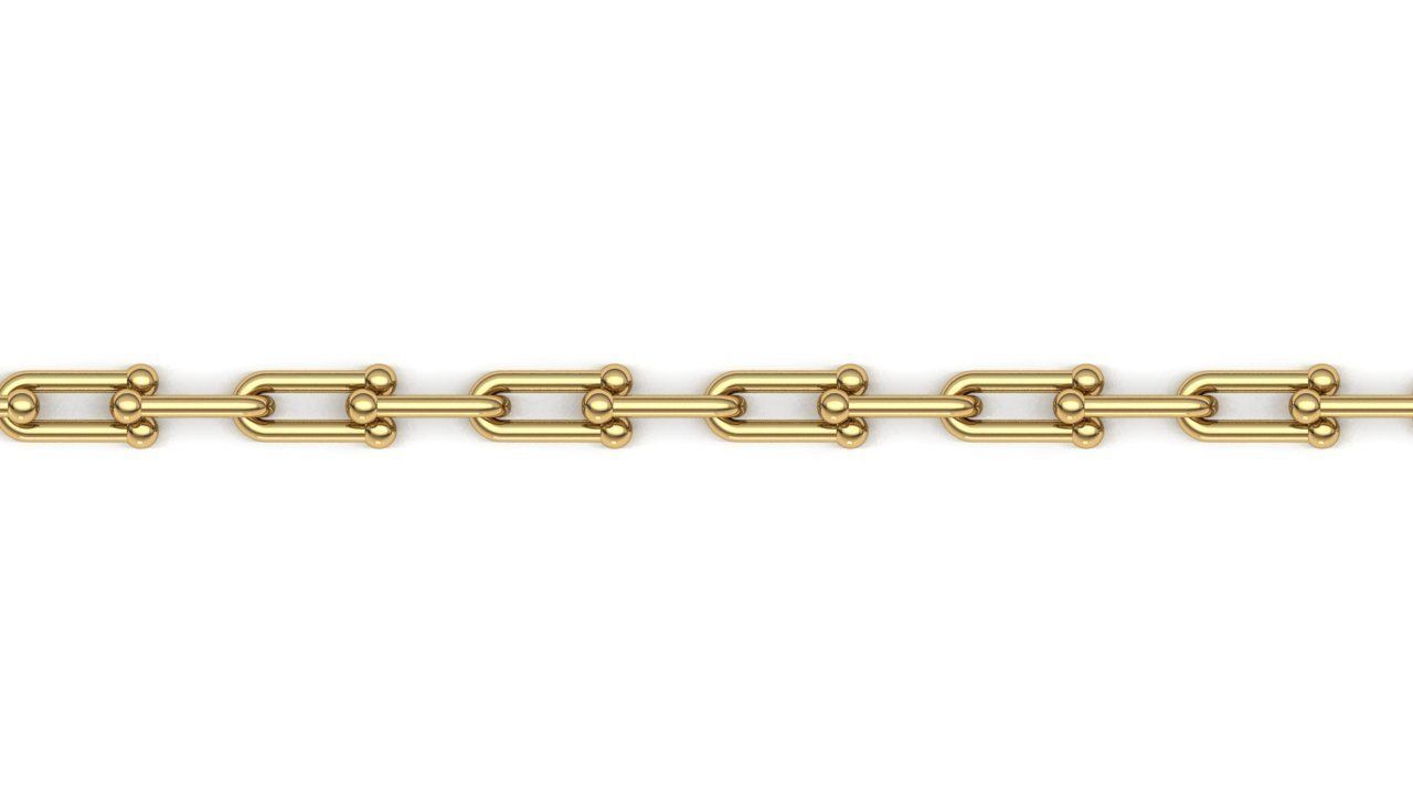 tiffany link bracelet  chain 3D print model_3
