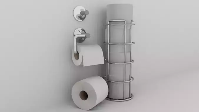 Toiletpaper bundle 3D Model Collection