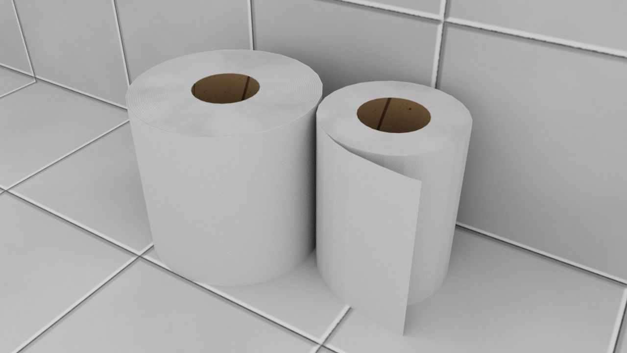 Toiletpaper bundle 3D Model Collection_5