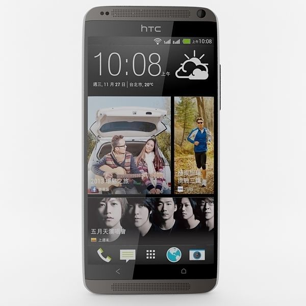 HTC Desire 700 dual sim black 3D model_2