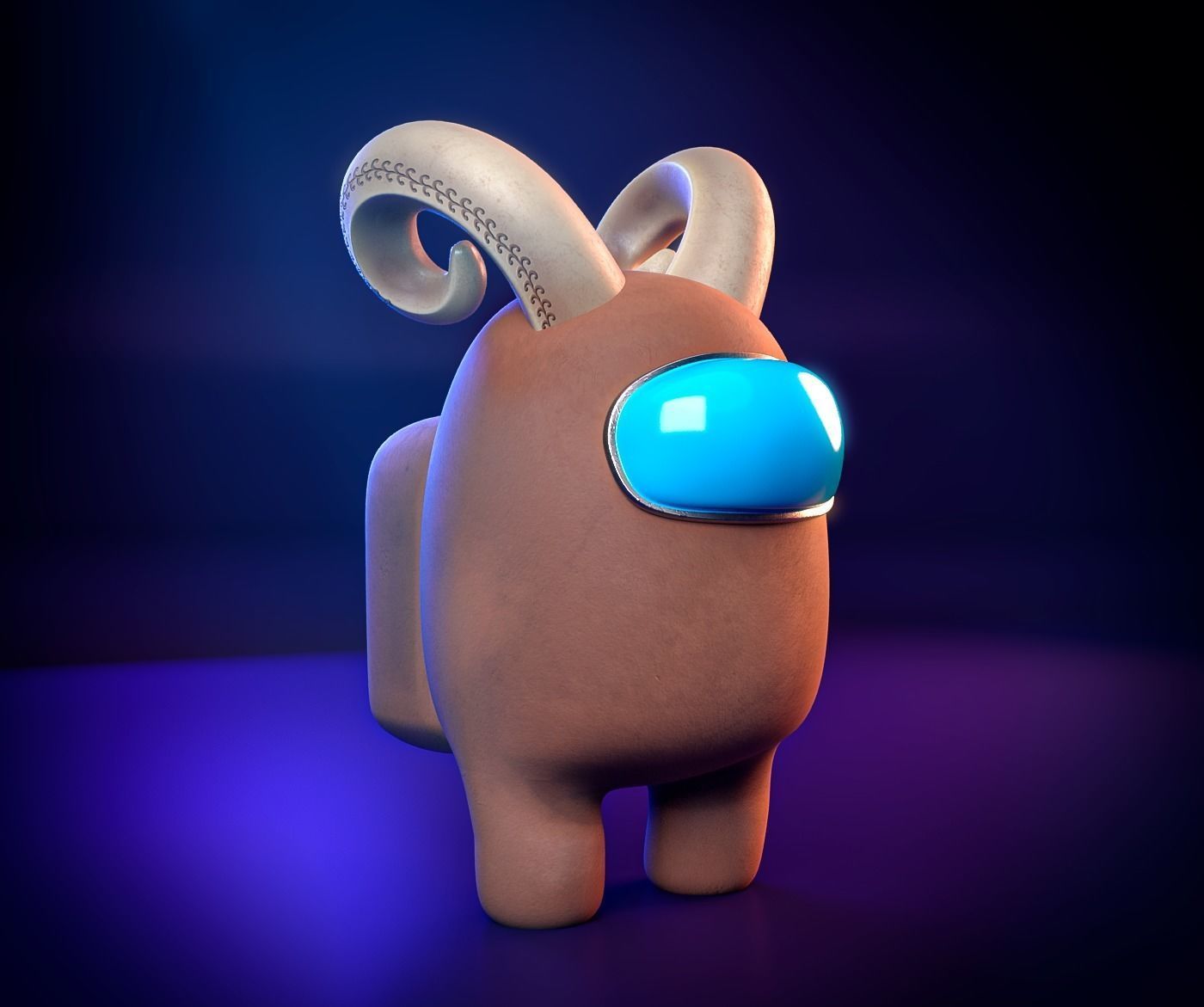 Among Us 3D pack -PBR Low-poly 3D model_9