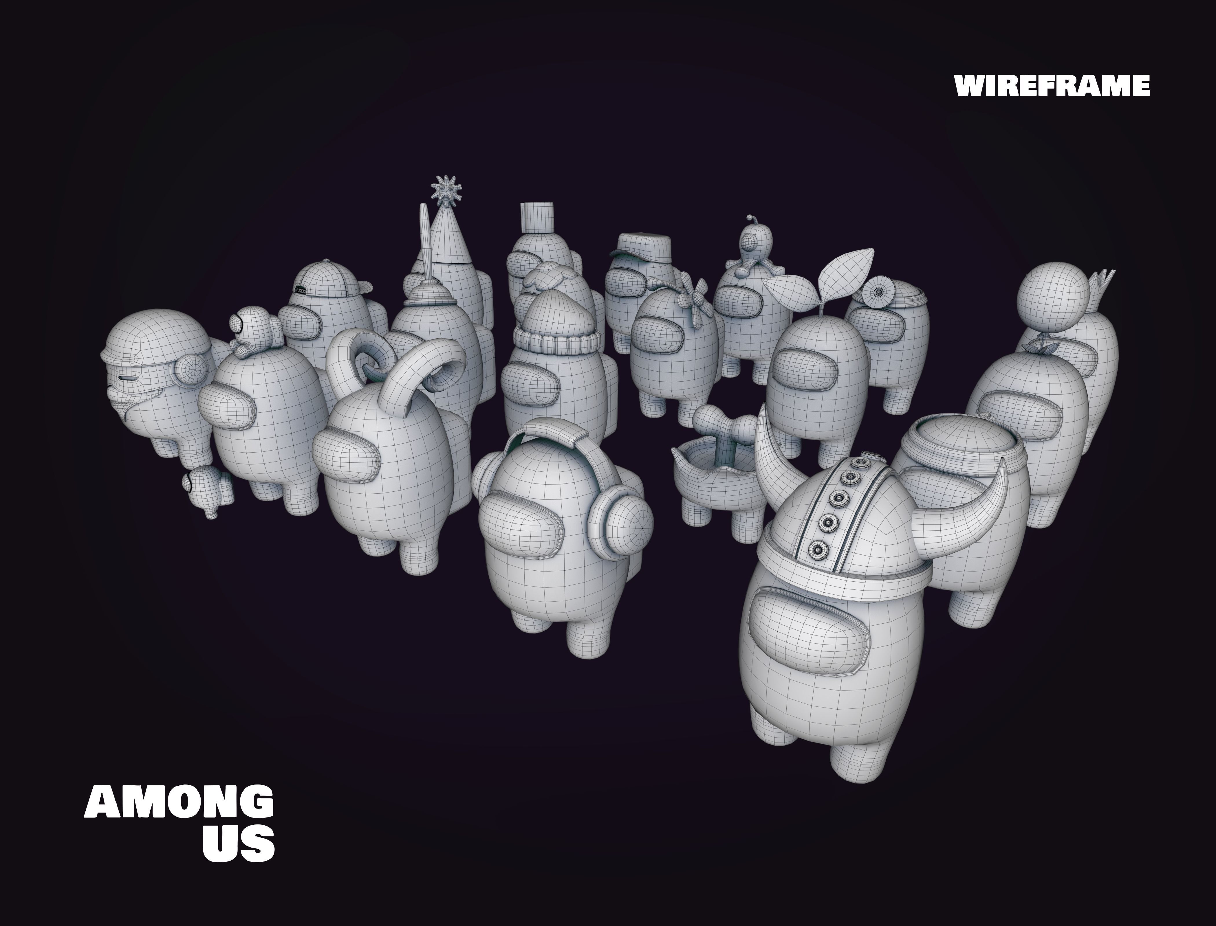 Among Us 3D pack -PBR Low-poly 3D model_20