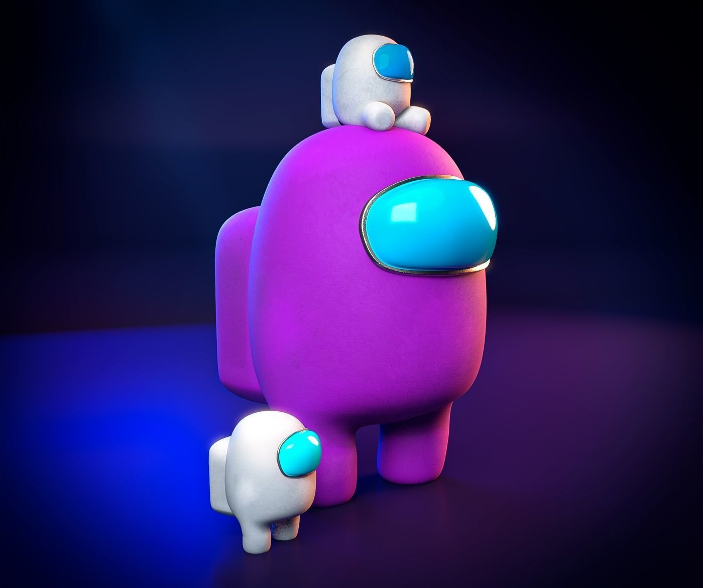 Among Us 3D pack -PBR Low-poly 3D model_3