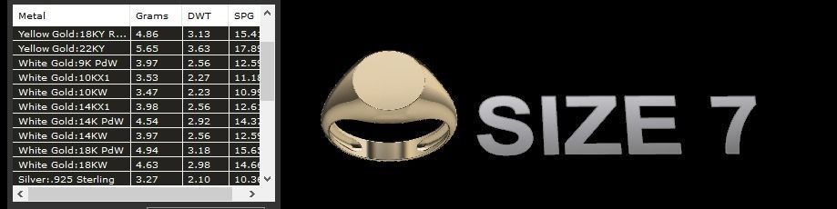 Round Signet Ring Mix Size 3D print model_10