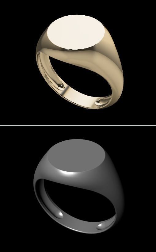 Round Signet Ring Mix Size 3D print model_3