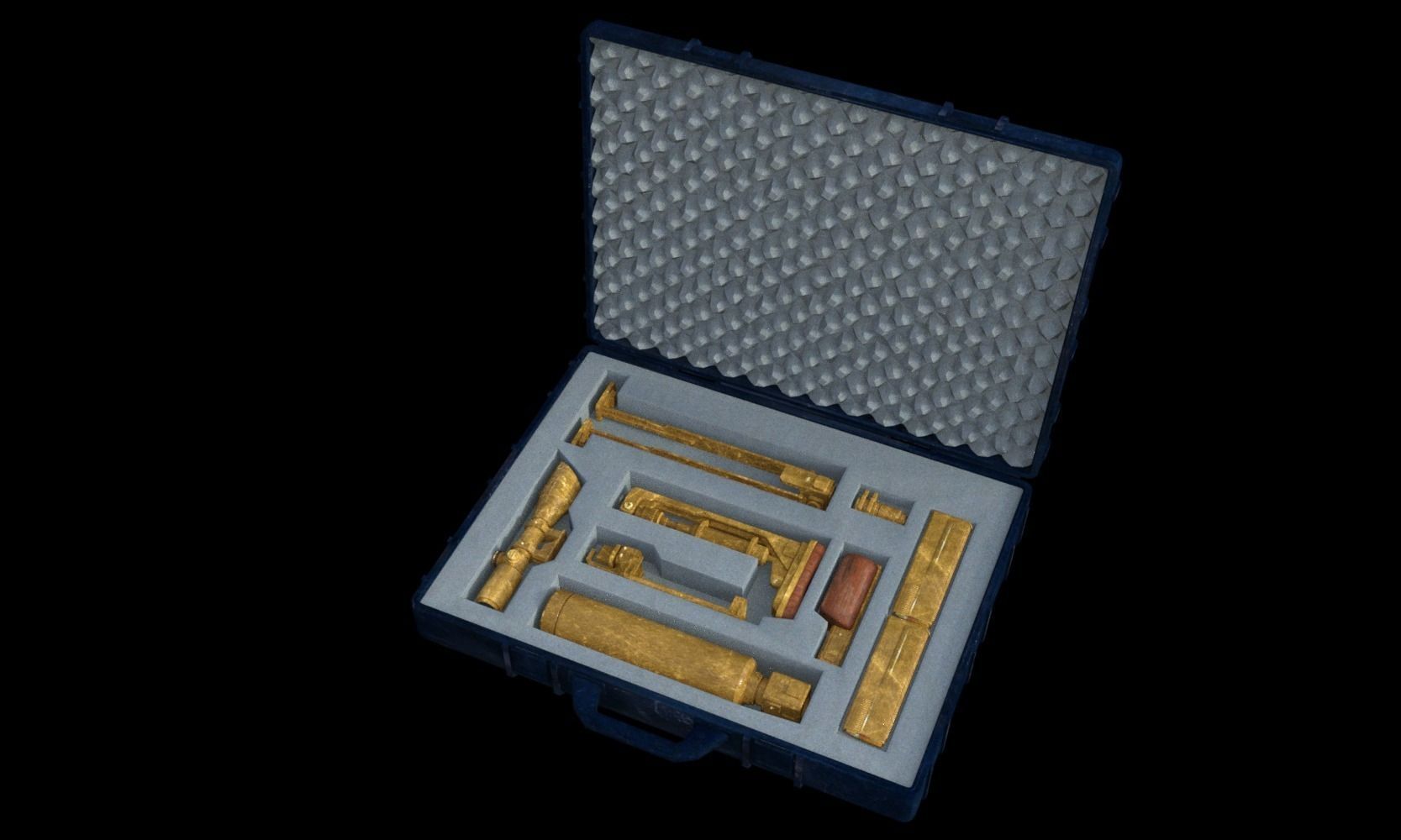 Scifi Gun Low-poly 3D model_3